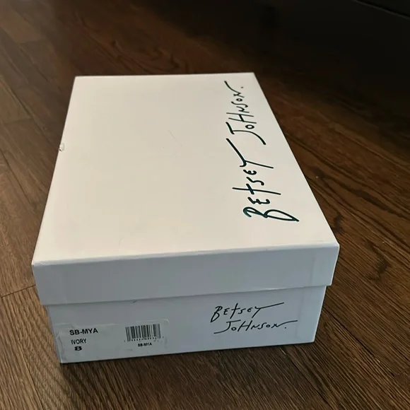 Blue by Betsey Johnson White Crystal Slingback Heels - Picture 7 of 9